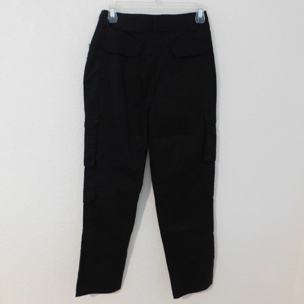 Green Goddess Black Cargo Pants Womens Size Medium Cotton NEW - Picture 5 of 9